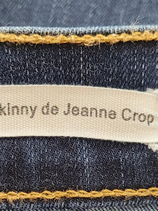 Frame Denim Crop Jeans Thorpe Dark Wash Raw Hem Distressed Size 29 - Picture 6 of 12